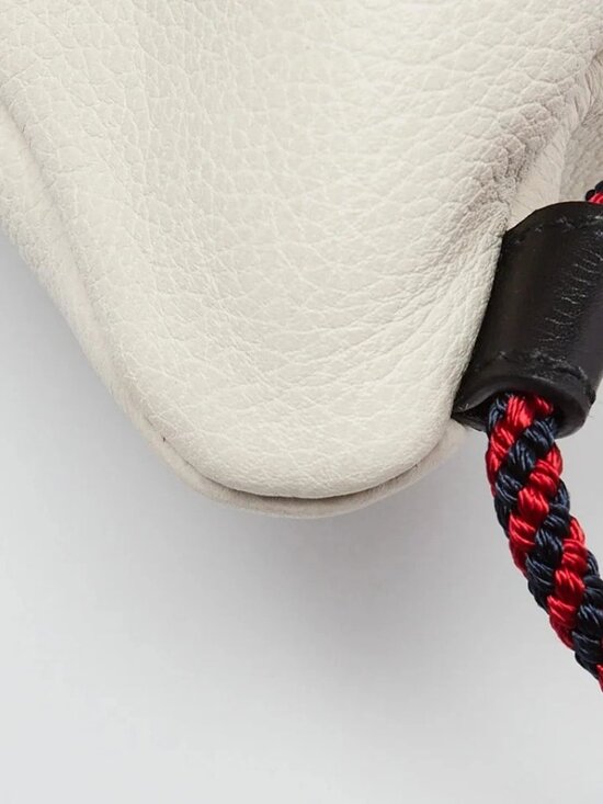 Gucci White/Black Leather Printed Drawstring Backpack main image 6